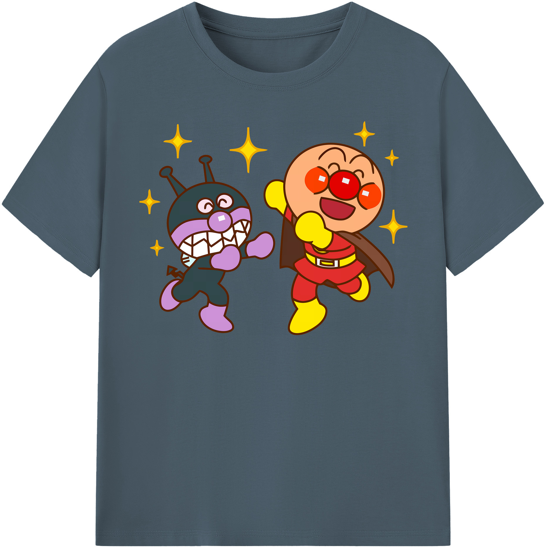 （画像用） アンパンマン Anpanman 綿100％半袖Tシャツ（フロントプリント）